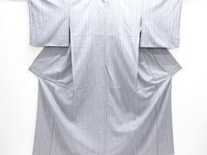 縞織出し手織り紬着物